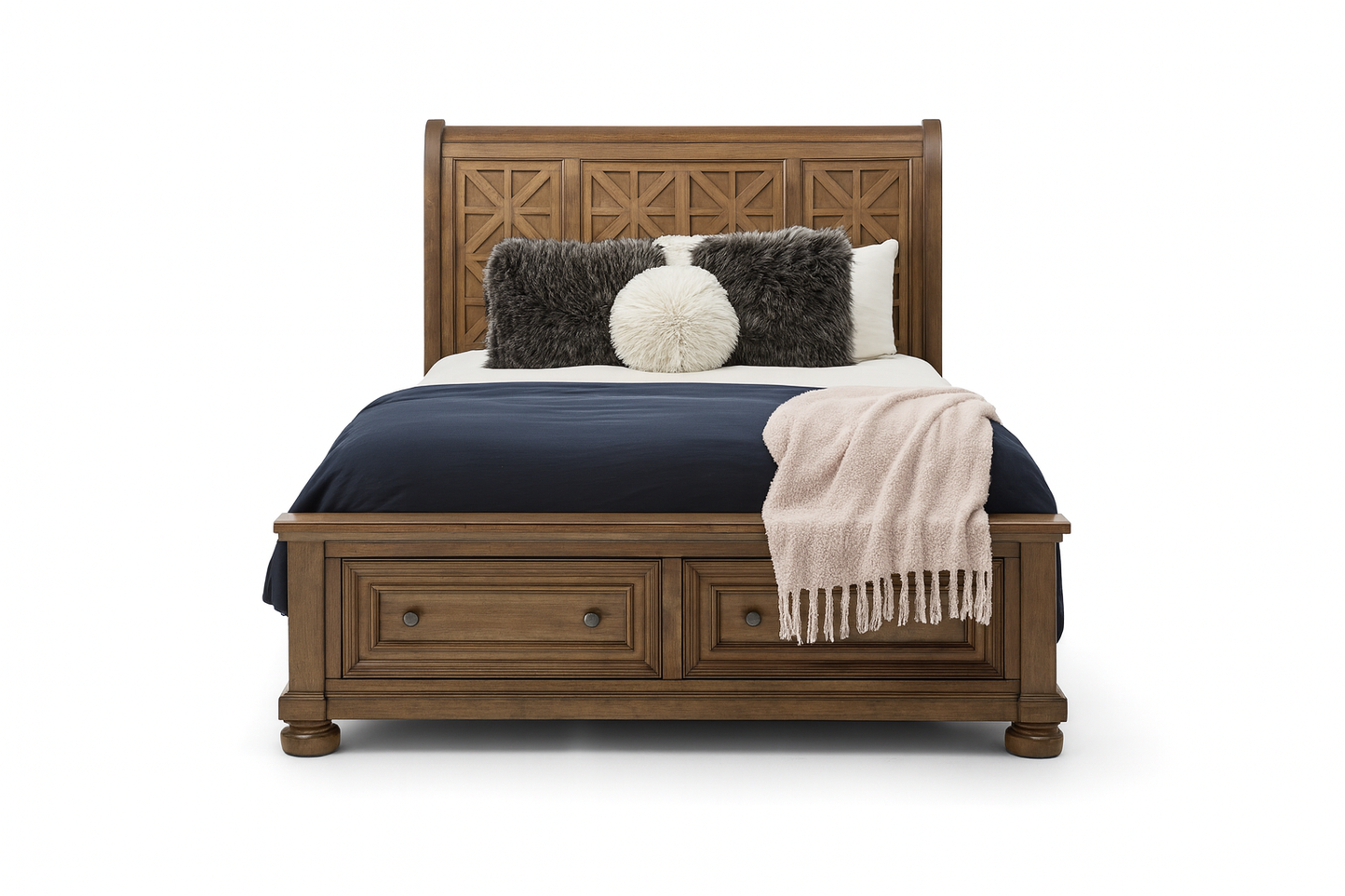 B719-74+77+98 - QUEEN SLEIGH STORAGE BED - CBD