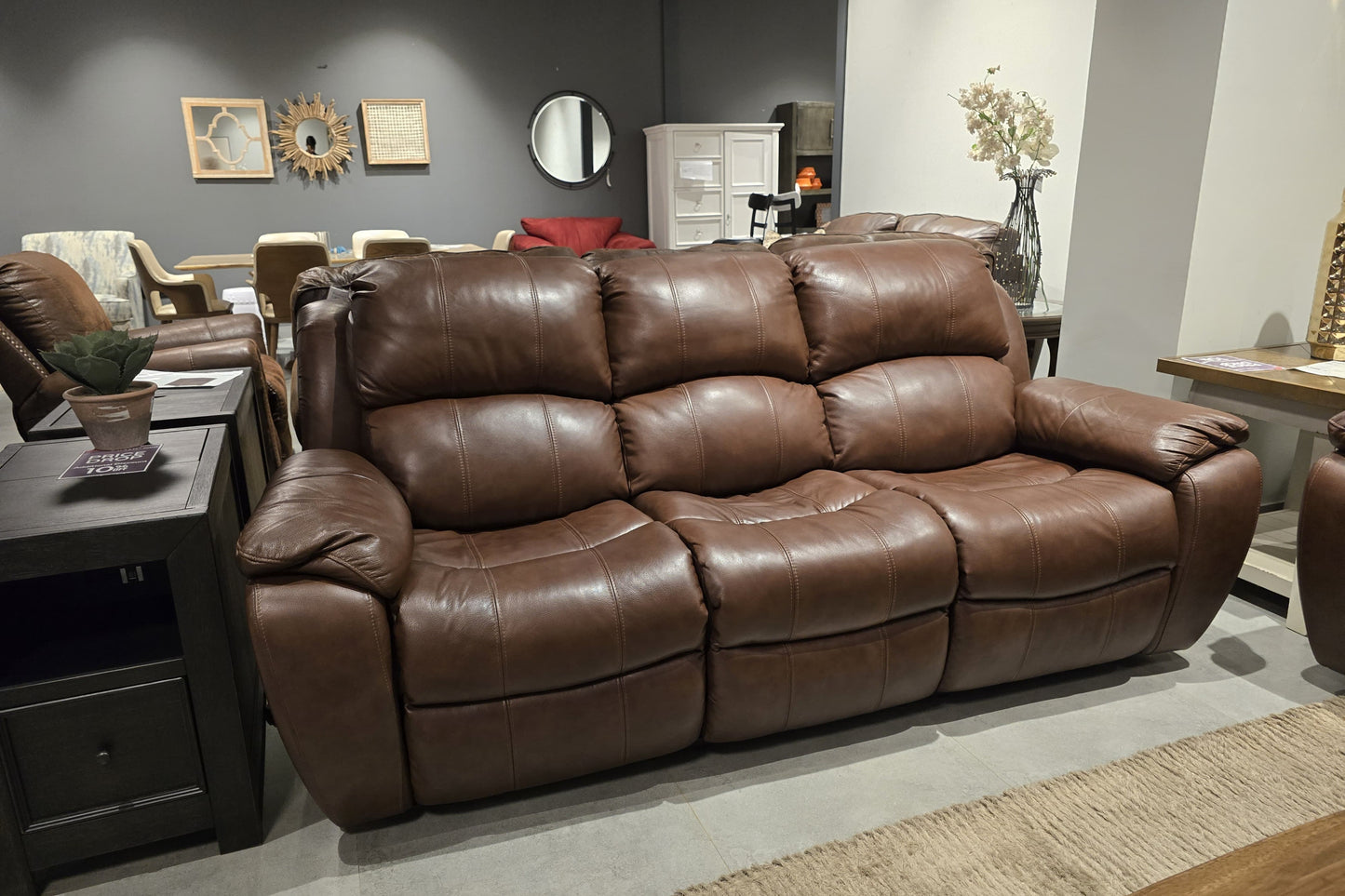 1238 - 3 SEATER RECLINER(MANUAL) - OUTLET