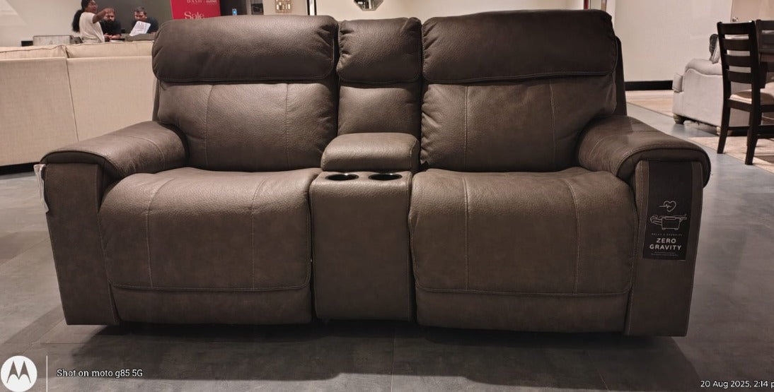 23501-58+57+62 - 2 SEATER+CONSOLE RECLINER(ELECTRIC) - GB