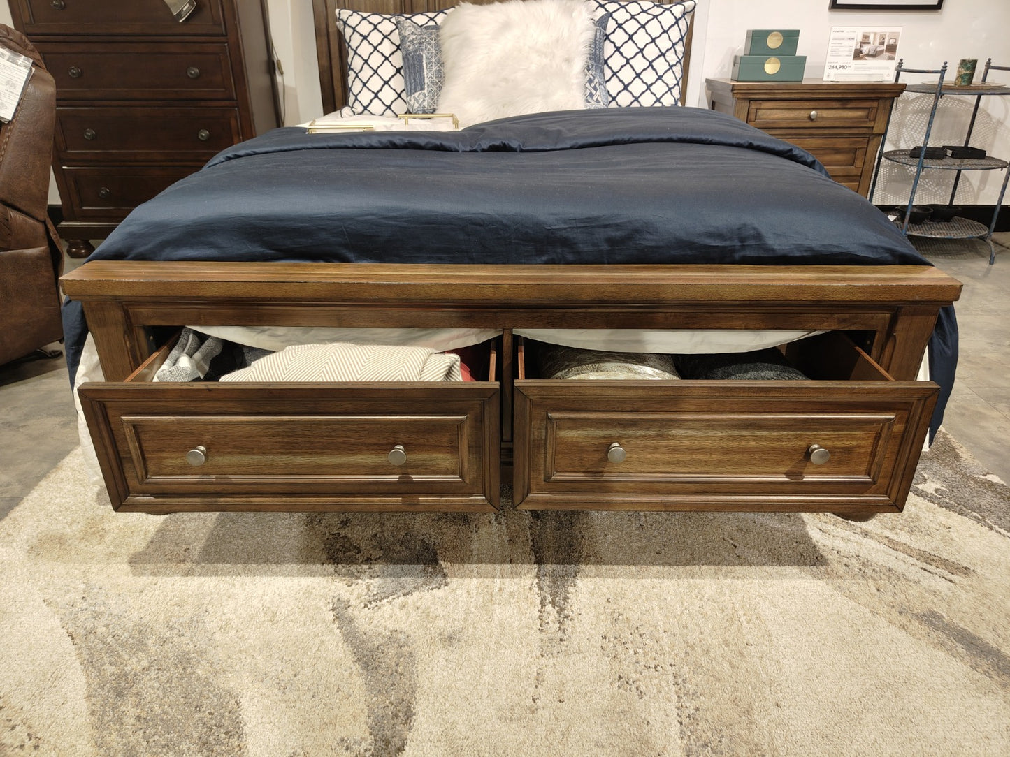B719-74+77+98 - QUEEN SLEIGH STORAGE BED - CBD