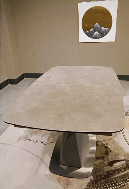 VA9646-GN - EXTENSION DINING TABLE - MUM WH