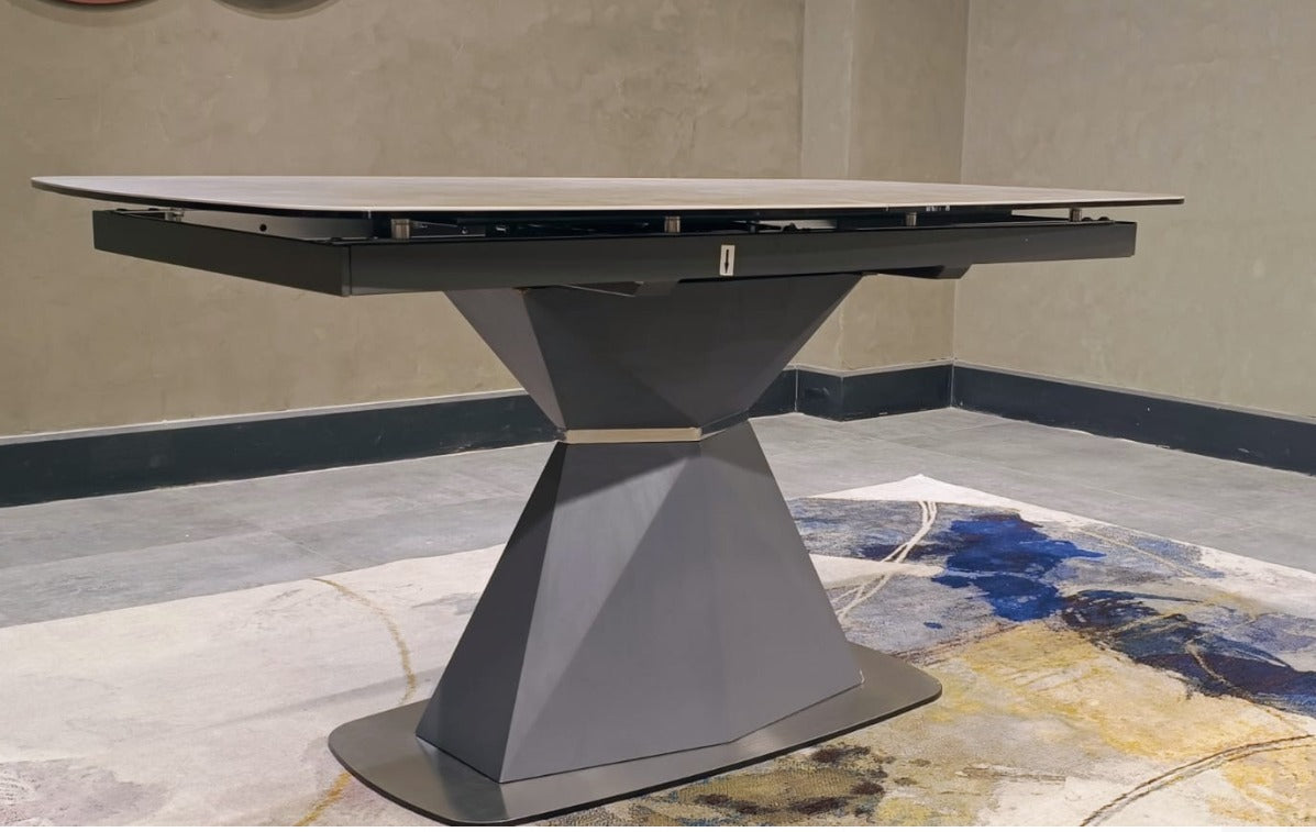 VA9646-GN - EXTENSION DINING TABLE - MUM WH