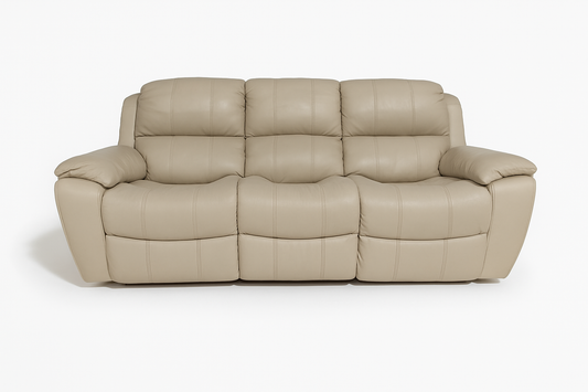 1238 - 3 SEATER RECLINER(MANUAL) - BLR WH