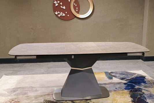 VA9646-GN - EXTENSION DINING TABLE - MUM WH